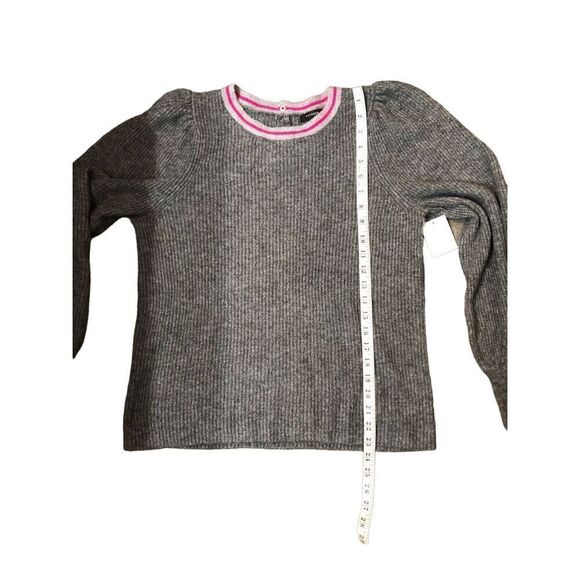 Halogen Sweater Grey Heather Stripe Neck Crew Neck Pullover XL - Picture 7 of 9